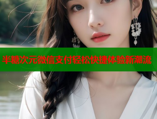 半糖次元微信支付轻松快捷体验新潮流 半糖次元微信支付轻松快捷体验新潮流